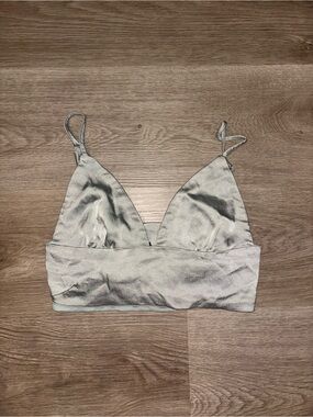 ZARA Seafoam Satin Bralette Crop Top Fairy Y2K